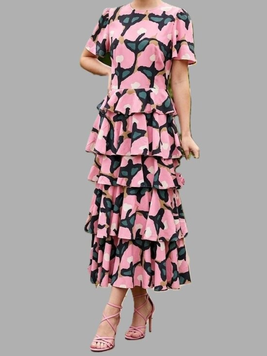 RHODE Dresses & Skirts - NEW $495 RHODE SERENA PINK DRESS IN ROSE BLOOM PRINT SIZE 10